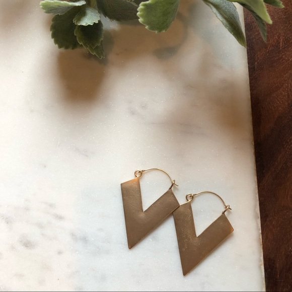 Jewelry - NWOT Anthropologie Style Thin Triangle Hoops
